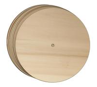 10x Wooden Plain Round Circles Craft Shapes 3mm Plywood(15 x 15cm,Hole Middle Centre)