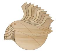 10x Wooden Robin Flying Bird Modern Style Craft Shapes 3mm Plywood Christmas(10 x 14cm,No Hole)