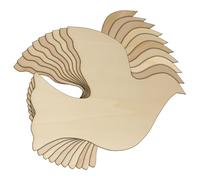 10x Wooden Simple Dove Flying Plain Craft Shapes 3mm Plywood Peace an Love Bird(18 x 22.5cm,No Hole)