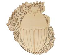 10x Wooden Simple Generic Beetles Craft Shapes 3mm Plywood Insect and Wildlife(6 x 3.8cm,Hole Top Centre)