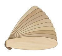 10x Wooden Surfboard Long Plain Shape Craft Shape 3mm Ply Sport Equipment(12 x 45.6cm,No Hole)