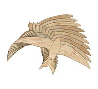 10x Wooden Swift Bird Soring in Flight Craft Shape 3mm Ply British Wildlife(4 x 8cm,No Hole)