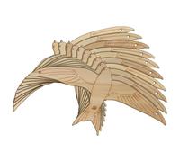 10x Wooden Swift Bird Soring in Flight Craft Shape 3mm Ply British Wildlife(8 x 16cm,2 Holes Top Corners)