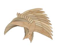 10x Wooden Swift Bird Soring in Flight Craft Shape 3mm Ply British Wildlife(8 x 16cm,Hole Top Centre)