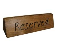10x Wooden Table Reserved Signs By Chabrias LTD - With Convenient Groove for Easy Display