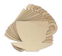 10x Wooden Tea Cup Craft Shape 3mm Ply Style A(18 x 27.4cm,No Hole)
