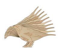 10x Wooden Thrush Bird Perched Craft Shape 3mm Ply British Wildlife(4 x 8cm,No Hole)