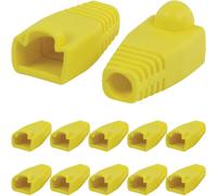10x Yellow RJ45 Strain Relief Network Cable CAT5/6 Connector Boot Cover Cap End