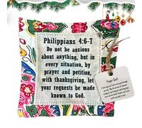 10x10 Cm Pocket Prayer Quilt, Prayer Quilt with cro-ss InsideRemembrance Christian Gi-ft Hand-Sewn Vintage Prayer Quilt Squares Colorful Quilts for Yourself Friend