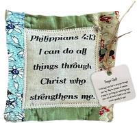 10x10 Cm Pocket Prayer Quilt, Prayer Quilt with cro-ss InsideRemembrance Christian Gi-ft Hand-Sewn Vintage Prayer Quilt Squares Colorful Quilts for Yourself Friend