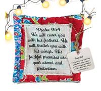 10x10 Cm Pocket Prayer Quilt, Prayer Quilt with cro-ss InsideRemembrance Christian Gi-ft Hand-Sewn Vintage Prayer Quilt Squares Colorful Quilts for Yourself Friend
