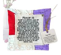 10x10 Cm Pocket Prayer Quilt, Prayer Quilt with cro-ss InsideRemembrance Christian Gi-ft Hand-Sewn Vintage Prayer Quilt Squares Colorful Quilts for Yourself Friend