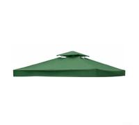10x10 Ft Canopy Cover Double-Tier 300D Polyester UV Water Resistant | PA-coated fabric repels dirt and water Ventilated two-tier design enhances airflow Reinforced corners fit standard patio