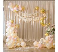 10x10 ft Champagne Sequin Backdrop Curtain Panels for Parties, Wrinkle Free Glitter Photo Backdrop Drapes 2 Panels 5x10FT Shimmer Back Drop Cloth for Wedding Birthday Christmas Photography Background