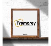 (10x10 Inch) Square Size Rustic Oak Picture Frame Wall Art Frames Flat Wooden Effect Poster Frame