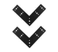 10x10 L Shape Steel Brackets for Framing and Truss Construction 2 Pack with Anti Rust Coating