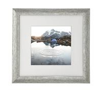 10x10 Photo Frame Gallery Picture frame with 6x6 mat,Freestanding and Wall Mountable,Silver