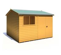 10x10 Shire Atlas Premium Reverse Apex Shiplap Shed with Double Doors - Shiplap