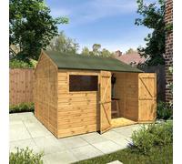 Mercia 10' x 10' Premium Shiplap Reverse Apex Workshop, Brown