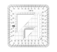 10x10cm Protractor Ruler Measuring Tool Gridded Coordinate Scale for Engineers Architects Outdoor Surveying Geographic S Pocket Protractor