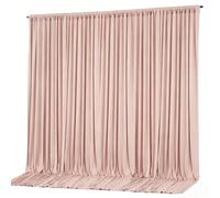 10x10ft Blush Nude Backdrop Curtain Panels for Parties - Wrinkle Free Polyester Photo Curtain Backdrop Wedding Back Drop Fabric Drapes for Party Decorations Background for Photography