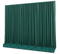 10x10ft Hunter Green Backdrop Curtain Panels for Parties - Wrinkle Free Polyester Photo Curtain Backdrop Wedding Back Drop Fabric Drapes for Party Decorations Background for Photography