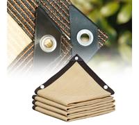 10x10m Beige Shade Sail - UV Protection Canopy for Gardens Greenhouses & Vegetables - 90% Sun Block Easy Installation with Grommets & Ties Outdoor Sunshade Solution