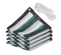10x10m Green Striped Sun Shade Sail with Grommets 90% UV Protection Perfect for Garden Plants and Flowers Outdoor Canopy Easy Installation