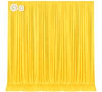 10x12 Yellow Backdrop Curtains for Wedding Party Wrinkle Free Backdrops Curtain Drapes Fabric Decorations Photo Back Drop Cloth for Baby Shower Photography Stage Reception 5ft x 12ft,2 Panels