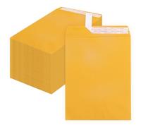 10x13 Manilla Envelopes Self Seal 250 Pack, Goefun 100 GSM Paper Large Yellow Brown Catalog Envelopes with Peel & Seal Closure for Mailing, Organizing and Storage