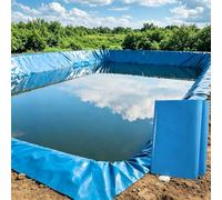 10x13FT Flexible Blue Pond Liner, Preformed Pond Liners for Outdoor Ponds, Puncture Resistant HDPE Sealing Film for Garden Ponds, Streams & Water Storage(10x15m(32.8x49.2ft))