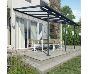 10x14 Palram Canopia Sierra Grey Clear Patio Cover