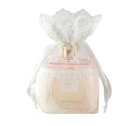 10X14CM Five Petal Flower White Lace Yarn Bag Folded Bottom Jewelry Drawstring Creative Gift Slub Pocket(2014(10X14CM),30PCS)