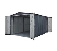 10x15 Globel Apex Metal Garage in Grey