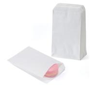 10x15cm,8x15cm,13x18cm, 4X6 Inch 50 Pcs Kraft Paper Flat Favor Bag Small Paper Bags For Packaging Party Christmas(White,13x18cm)