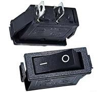 10x15mm Small Rocker Switch 10pcs For Control Panels(Copper) | 10x15mm compact size, black plastic body, snap-in install, space saving, 10 pack value