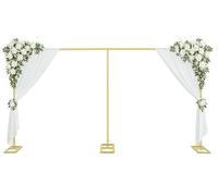 10x20ft Backdrop Stand Heavy Duty Pipe and Drape Backdrop Stand for Parties, Adjustable Pipe Kit Curtain Frame Stand for Photography Background Support,Wedding Arch Metal Frame (Gold)
