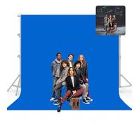 10x20Ft Blue Chromakey Backdrop for Photography, Blue Screen for Product Portrait Photo Shooting, Background Cloth for Video Recording, Party, Meeting, Zoom, Live