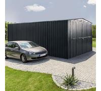 10x23 Globel Apex Metal Garage in Grey