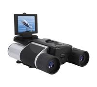 10x25 Binoculars with Camera, 2 Color Screen 8X Digital Zoom 48MP Pictures 2.5K Videos Camera, Digital Binoculars for Bird Watching Hunting Outdoor Adventures (Silver)