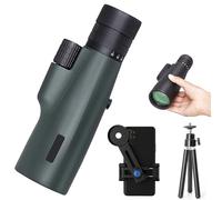 10X30 Monocular Telescope for Adult High Powered with Smartphone Adapter & Tripod, Waterproof HD Monocular with BAK4 Prism FMC Lens, for Camping Travel Hiking Bird Watching