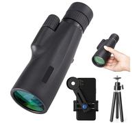 10X30 Monocular Telescope for Adult High Powered with Smartphone Adapter & Tripod, Waterproof HD Monocular with BAK4 Prism FMC Lens, for Camping Travel Hiking Bird Watching