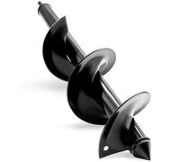 10x40cm Garden Auger for Cordless Drill, Upgrade Heavy Duty Dual-Blade Conical Head Bulb & Post Hole Digger,Large-Hole Ground Auger for Fencing, Drainage, Fertilizing,Black