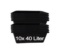 10X40L Set Planting Tray Mortar Box Plant Pot Cement Bucket Mason's Box Tubs