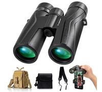 10x42 Binoculars for Adults, Ipx7 Professional Waterproof & Fog-Proof, Including bags,strap,phone Adapter, with 23mm Big Eyepiece Bak4 Lens Binoculars for Hunting Bird Watching Stargazing