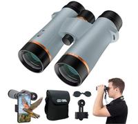 10X42 Binoculars for Adults with ED Glass, BAK4 Prism, Waterproof, Fogproof, Low Light Vision & Phone Adapter for Hunting, Bird Watching, Travel, Hiking