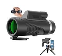 10x42 HD Monocular Telescope for Adults - Waterproof, Anti Fall, Durable Rubber Armor Monocular, Portable Metal Ring Monoculars with Large Tripod & Adapter - for Concert,Bird Watching,Fishing,Hiking