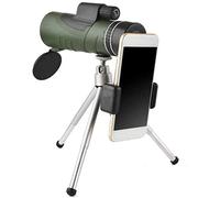 10X42 High Power Monocular Telescope Compact with Night Vision Portable BAK4 Prism FMC Lens Monocular with Smartphone Adapter and Tripod for Bird