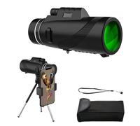 10x42 Monocular Telescope High Power, Zoom Magnifying Glass for with BAK4 Prisms and FMC Lens Compact Waterproof Monocular for Bird Watching Hiking and Camping with Hand Strap Black