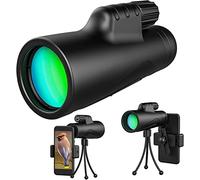 10x42 Monocular Telescope with Smartphone Holder Tripod HD Waterproof Portable High Power Monocular Scope with Clear for Bird Watching Hiking Travel Camping